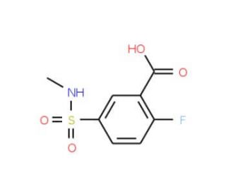 2-Fluoro-5-methylsulfamoyl-benzoic acid - chemical structure image