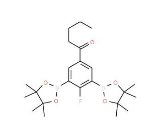 2-Fluoro-5-pentanoyl-1,3-phenylenediboronic acid, pinacol ester (CAS 1150561-65-1) - chemical structure image