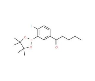2-Fluoro-5-pentanoylphenylboronic acid, pinacol ester (CAS 1150271-37-6) - chemical structure image