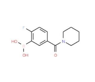 2-Fluoro-5-(piperidin-1-ylcarbonyl)benzeneboronic acid (CAS 874289-43-7) - chemical structure image