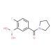 2-Fluoro-5-(pyrrolidin-1-ylcarbonyl)benzeneboronic acid (CAS 874289-42-6) - chemical structure image
