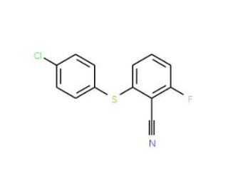 2-Fluoro-6-(4-chlorophenylthio)benzonitrile (CAS 175204-12-3) - chemical structure image