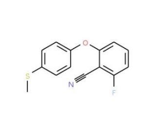 2-Fluoro-6-[4-(methylthio)phenoxy]benzonitrile (CAS 148901-52-4) - chemical structure image