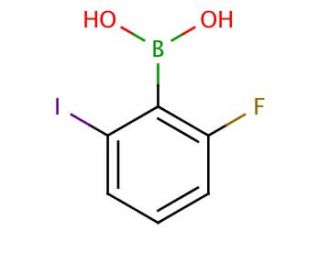 2-Fluoro-6-iodophenylboronic acid (CAS 870777-22-3) - chemical structure image