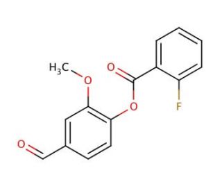 2-Fluoro-benzoic acid 4-formyl-2-methoxy-phenyl ester - chemical structure image