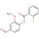 2-Fluoro-benzoic acid 4-formyl-2-methoxy-phenyl ester - chemical structure image
