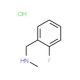 [(2-fluorophenyl)methyl](methyl)amine hydrochloride (CAS 451-78-5) - chemical structure image