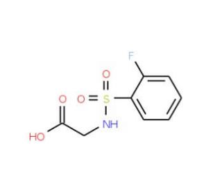 {[(2-fluorophenyl)sulfonyl]amino}acetic acid (CAS 554438-95-8) - chemical structure image