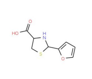 2-Furan-2-yl-thiazolidine-4-carboxylic acid (CAS 72678-98-9) - chemical structure image