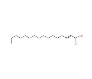 2-Hexadecenoic Acid (CAS 629-56-1) - chemical structure image