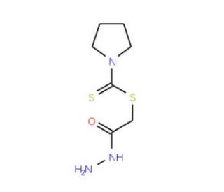 2-hydrazino-2-oxoethyl pyrrolidine-1-carbodithioate - chemical structure image