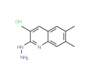 2-Hydrazino-3,6,7-trimethylquinoline hydrochloride (CAS 1170928-54-7) - chemical structure image