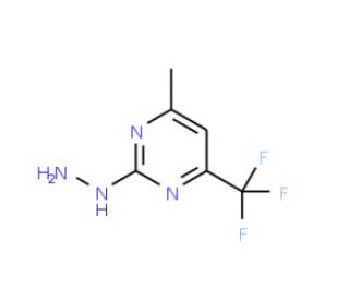 2-Hydrazino-4-methyl-6-(trifluoromethyl)pyrimidine - chemical structure image