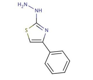 2-Hydrazino-4-phenylthiazole (CAS 34176-52-8) - chemical structure image