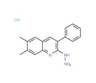 2-Hydrazino-6,7-dimethyl-3-phenylquinoline hydrochloride (CAS 1170868-12-8) - chemical structure image
