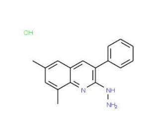 2-Hydrazino-6,8-dimethyl-3-phenylquinoline hydrochloride (CAS 1170796-18-5) - chemical structure image