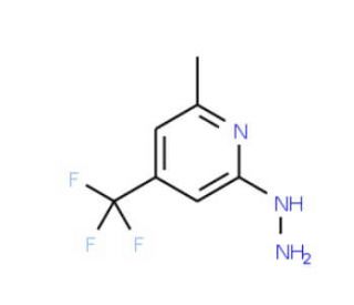 2-Hydrazino-6-methyl-4-(trifluoromethyl)pyridine (CAS 22123-09-7) - chemical structure image
