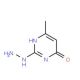 2-Hydrazino-6-methyl-pyrimidin-4-ol (CAS 37893-08-6) - chemical structure image