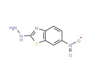 2-Hydrazino-6-nitro-1,3-benzothiazole (CAS 30710-21-5) - chemical structure image