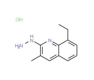 2-Hydrazino-8-ethyl-3-methylquinoline hydrochloride (CAS 1171668-43-1) - chemical structure image