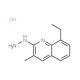 2-Hydrazino-8-ethyl-3-methylquinoline hydrochloride (CAS 1171668-43-1) - chemical structure image