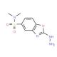 2-Hydrazino-benzooxazole-5-sulfonic acid dimethylamide - chemical structure image