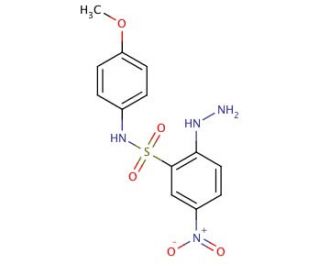 2-Hydrazino-N-(4-methoxy-phenyl)-5-nitro-benzenesulfonamide - chemical structure image