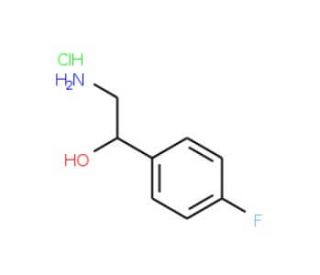 2-Hydroxy-2-(4-fluorophenyl)ethylamine hydrochloride (CAS 403-28-1) - chemical structure image