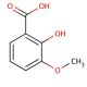 2-Hydroxy-3-methoxybenzoic acid (CAS 877-22-5) - chemical structure image