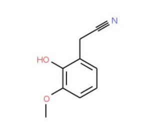 2-Hydroxy-3-methoxyphenylacetonitrile (CAS 42973-56-8) - chemical structure image