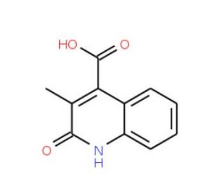 2-Hydroxy-3-methyl-quinoline-4-carboxylic acid (CAS 6625-08-7) - chemical structure image