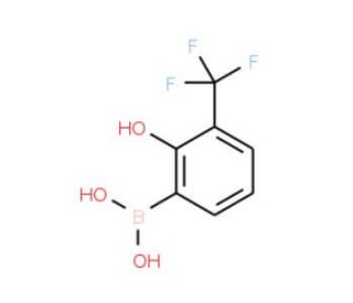 2-Hydroxy-3-(trifluoromethyl)phenylboronic acid (CAS 1072944-17-2) - chemical structure image