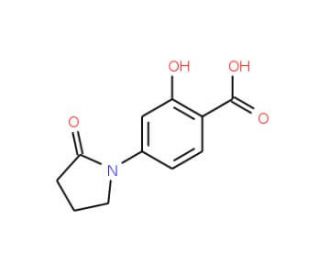 2-Hydroxy-4-(2-oxopyrrolidin-1-yl)benzoic acid - chemical structure image