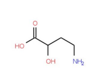 2-Hydroxy-4-aminobutanoic acid (CAS 13477-53-7) - chemical structure image