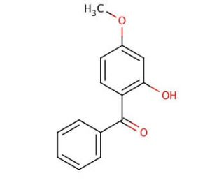 2-Hydroxy-4-methoxybenzophenone (CAS 131-57-7) - chemical structure image
