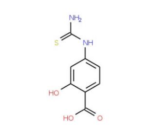 2-Hydroxy-4-thioureido-benzoic acid - chemical structure image