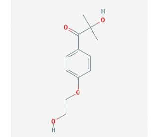 2-Hydroxy-4&prime;-(2-hydroxyethoxy)-2-methylpropiophenone (CAS 106797-53-9) - chemical structure image