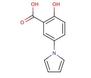 2-Hydroxy-5-(1H-pyrrol-1-yl)benzoic acid (CAS 53242-70-9) - chemical structure image
