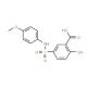 2-Hydroxy-5-(4-methoxy-phenylsulfamoyl)-benzoic acid (CAS 92200-76-5) - chemical structure image
