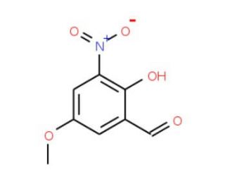 2-Hydroxy-5-methoxy-3-nitro-benzaldehyde (CAS 34549-69-4) - chemical structure image