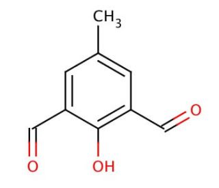 2-Hydroxy-5-methyl-1,3-benzenedicarboxaldehyde (CAS 7310-95-4) - chemical structure image