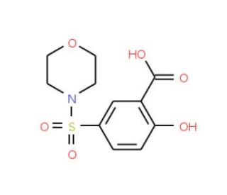 2-Hydroxy-5-(morpholine-4-sulfonyl)-benzoic acid (CAS 91134-85-9) - chemical structure image
