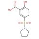 2-Hydroxy-5-(pyrrolidine-1-sulfonyl)-benzoic acid - chemical structure image
