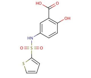 2-Hydroxy-5-(thiophene-2-sulfonylamino)-benzoic acid - chemical structure image