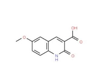 2-Hydroxy-6-methoxy-quinoline-3-carboxylic acid (CAS 154386-35-3) - chemical structure image