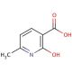 2-Hydroxy-6-methylpyridine-3-carboxylic acid (CAS 38116-61-9) - chemical structure image
