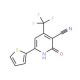 2-Hydroxy-6-thien-2-yl-4-(trifluoromethyl)pyridine-3-carbonitrile (CAS 3335-45-3) - chemical structure image