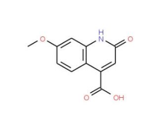 2-Hydroxy-7-methoxy-quinoline-4-carboxylic acid (CAS 72784-23-7) - chemical structure image