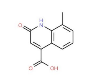 2-Hydroxy-8-methyl-quinoline-4-carboxylic acid - chemical structure image