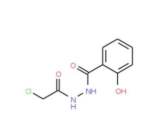 2-Hydroxy-benzoic acid N&prime;-(2-chloro-acetyl)-hydrazide (CAS 28669-13-8) - chemical structure image